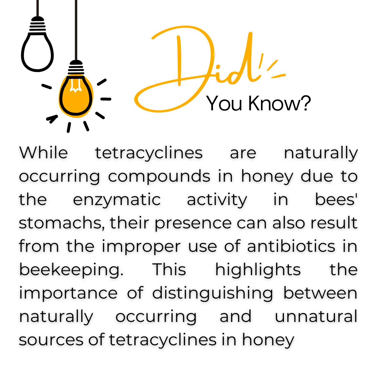 did you know describing Tetracyclines in honey